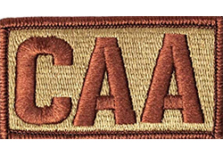 USAF CAA Letters (Combat Aviation) Spice Brown OCP Scorpion Patch With Velcro